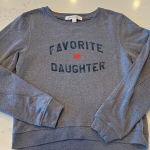 Kids Girls Favorite Daughter Crewneck Sweatshirt Grey Color Size 8